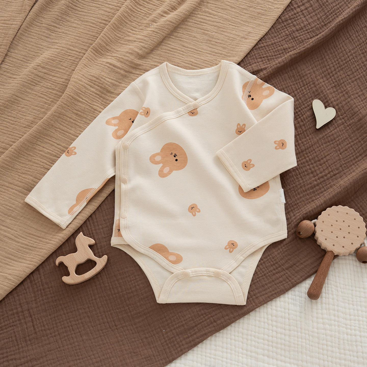 전체 인쇄 토끼 가방 방귀 옷 1 조각