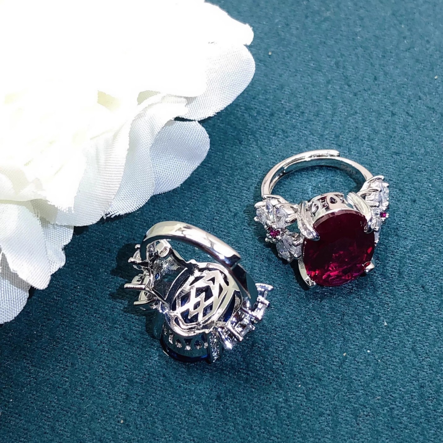 Eleganter Rubin Diamantring Für Damen Exklusiver Ring_voghion.com