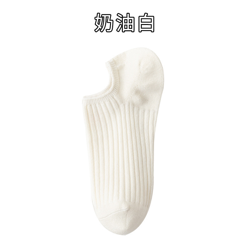 靴下の女性の短い春と秋の夏の薄いタイプの白い船の靴下の短い筒は低いです。|undefined