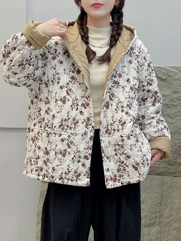 日本系の小清新な花の綿服の綿服の女性はゆったりしています。|undefined