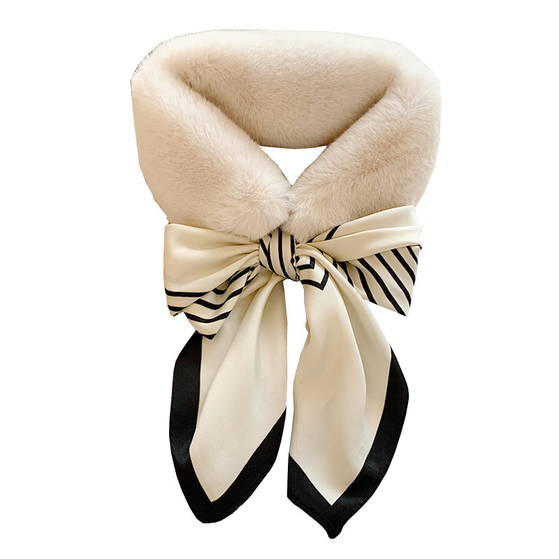 Eșarfă de albire ~ Eșarfă artificială versatilă de iarnă, mărită și îngroșată, cu guler din blană de vânt pentru căldură_voghion.com