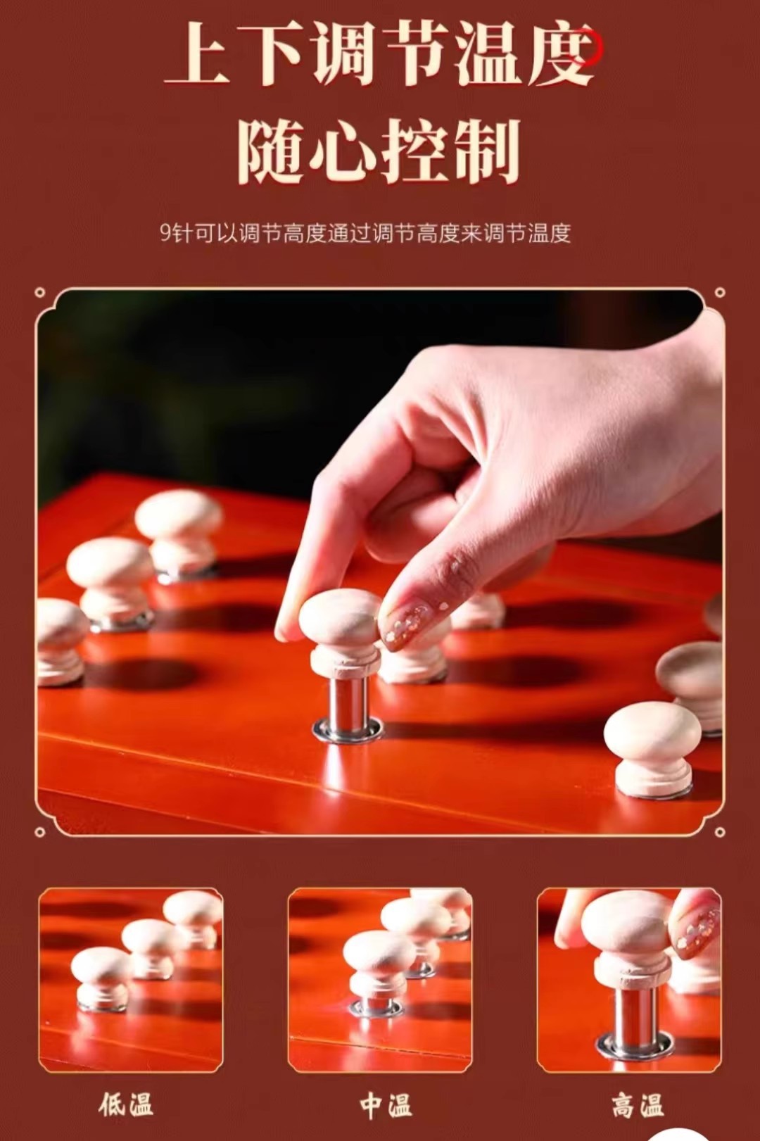Smokeless Moxa Box Wooden Moxibustion Burner with 60 Stone-Ground Moxa Cones for Home Body Waist and Abdomen Use overview