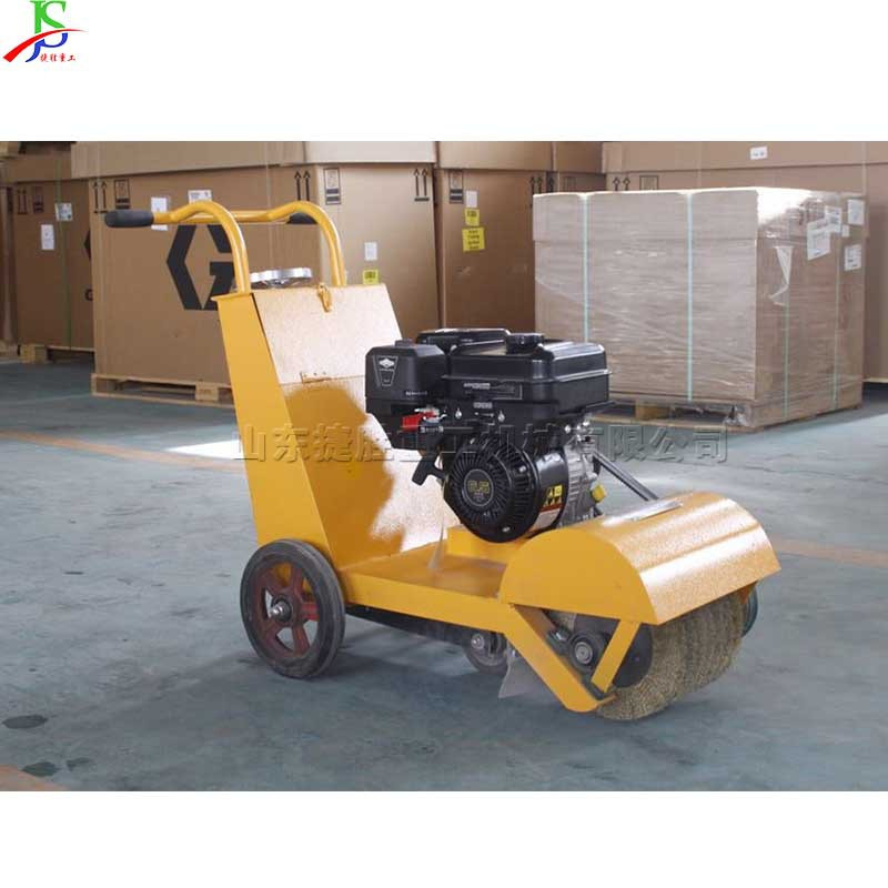 停车位标线清理机 手推式汽油型冷漆标线打磨机 灰浆路面清理机