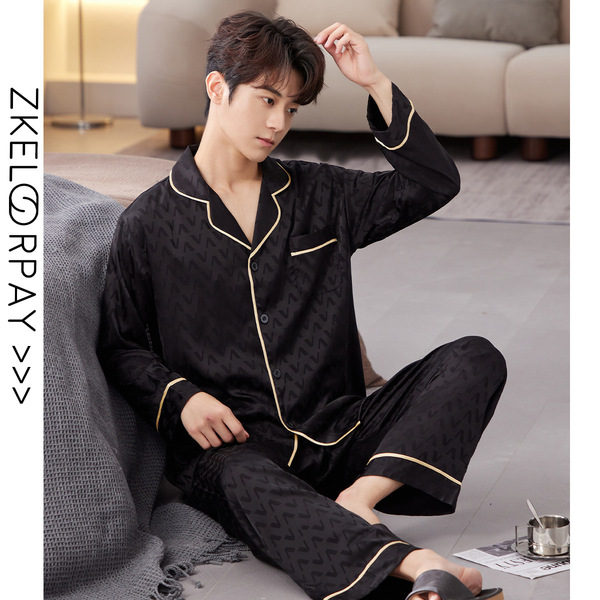 Men's demi-season breathable silk summer thin casual pijama