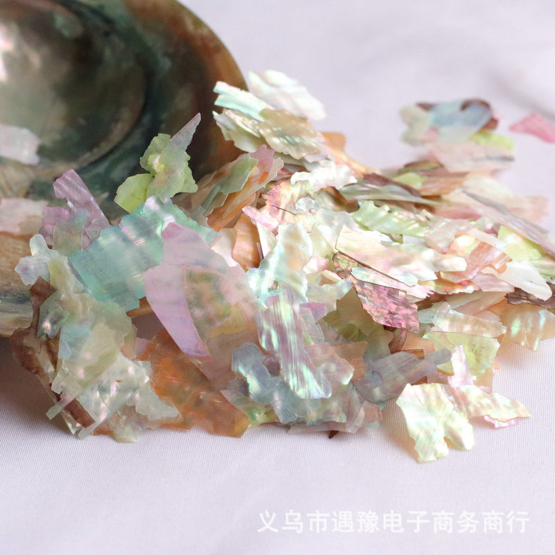 Colorful abalone shell thin fragments irregular shell nail sequins phone case diy patch accessories