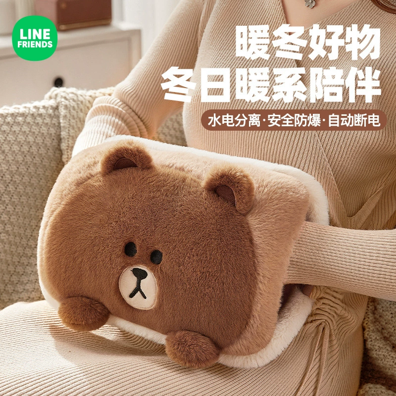 Зимняя плюшевая грелка с подогревом, милый детский обогреватель для девочек, грелка для рук с автоматическим отключением, взрывобезопасная.