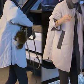 秋季新款时尚显瘦气质网红洋气女百搭宽松大码棉服潮