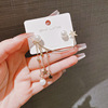Chain from pearl, fashionable universal earrings, 2023 collection, Japanese and Korean