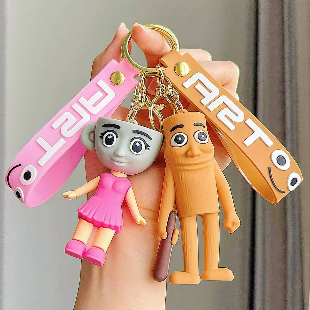 Creativo Shanhaijing llavero lindo bolso de regalo colgante palo de madera hombre Nike tiburón colgante de alta gama al por mayor