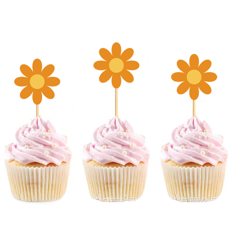 Fábrica en stock pastel tarjeta plug-in creativo fiesta decoración Margarita Rosa pequeña flor papel paja creativo