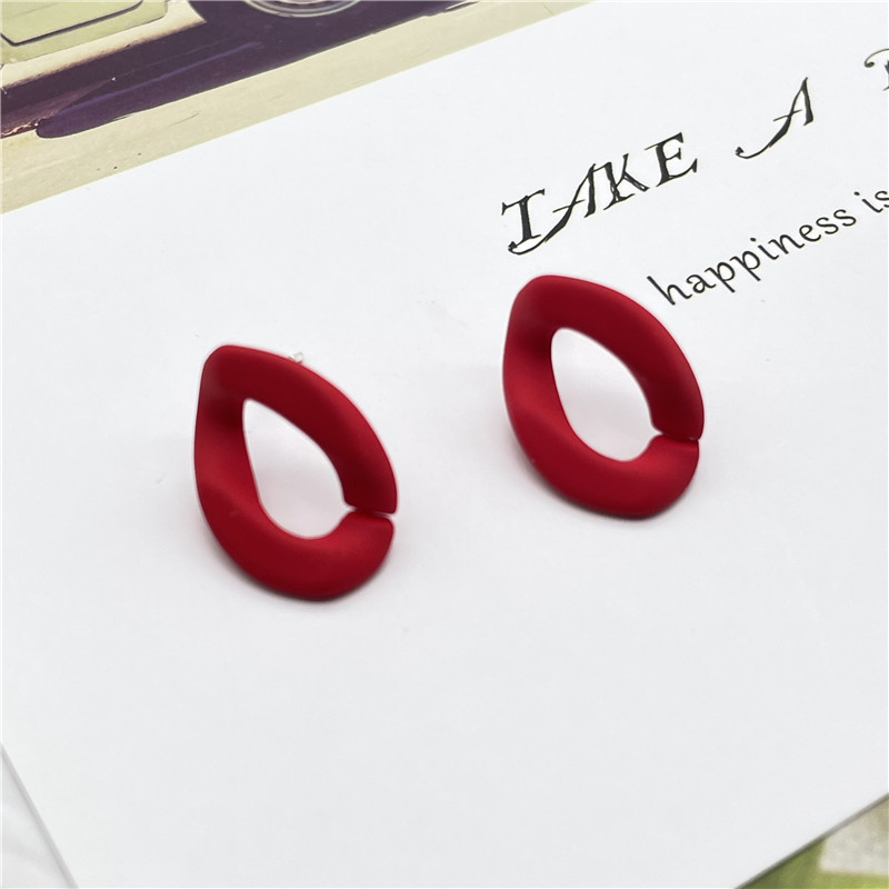 Simple Fashion Color Acrylic Chain Open Earrings display picture 3