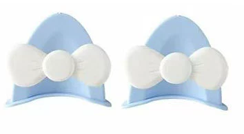Stickers, Accessories, Bows — Dəbilqə (Kaska) aksesuarları - cat-eared-butterfly-blue-and-white