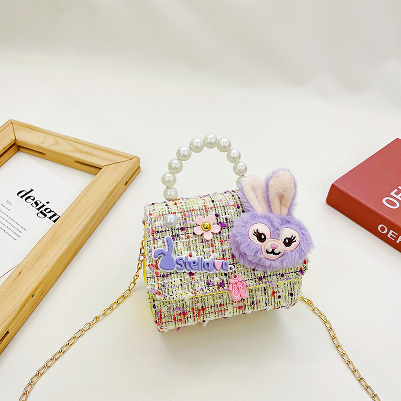 2021 nuevo Otoño e Invierno bolsa de conejo niños dibujos animados princesa chica bolsa de mensajero moda bebé cambio bolsa de accesorios
