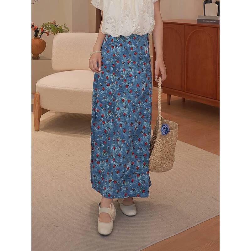 Dayuansad【An Sui】Women's Summer High-Waisted Mid-Length Skirt # Q1115 Petite Women's Skirt