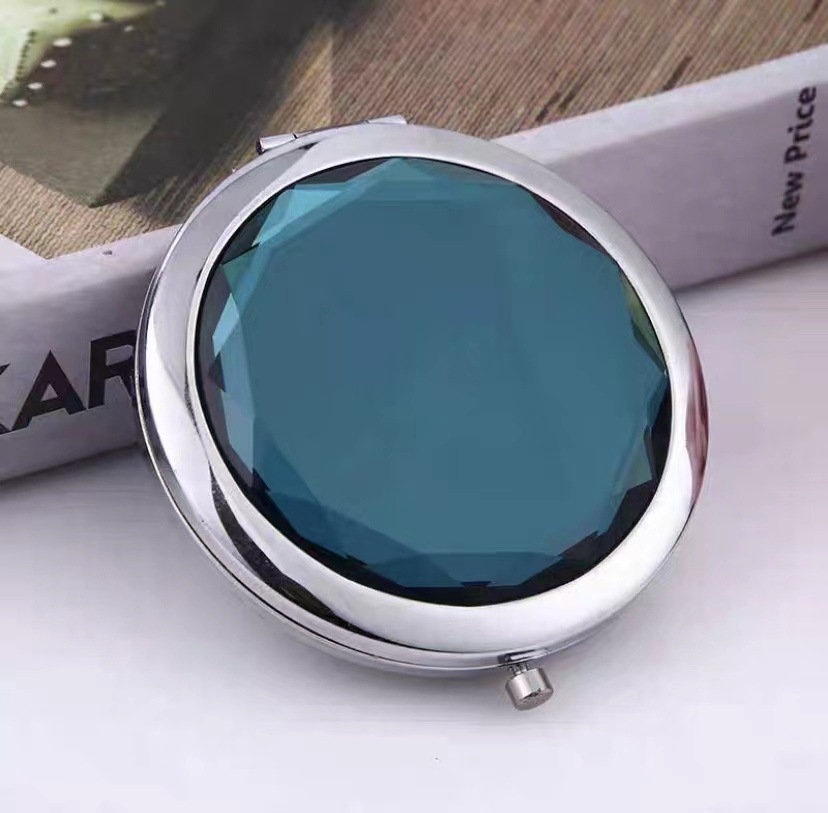 Espejo de maquillaje plegable de cristal espejo de maquillaje de metal pequeño espejo pequeño portátil pequeño regalo de regalo espejo de maquillaje palabras grabadas