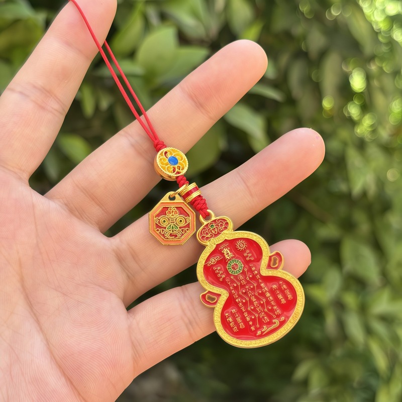 镀金滴油福禄五路财如意葫芦吊坠挂件配饰吉祥如意平安挂件招财|undefined