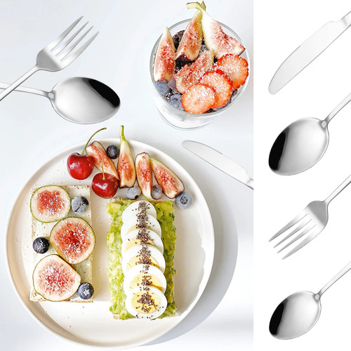 Cross-border Amazon 1010 stainless steel tableware 4-component 24-piece set Western steak knife, fork and spoon set
