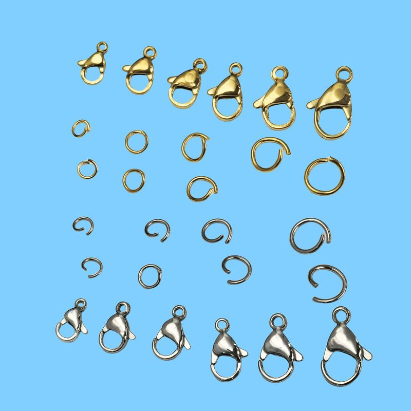 DIY jewelry accessories titanium steel furnace real gold steel color open buckle handmade material antique step shake hairpin material