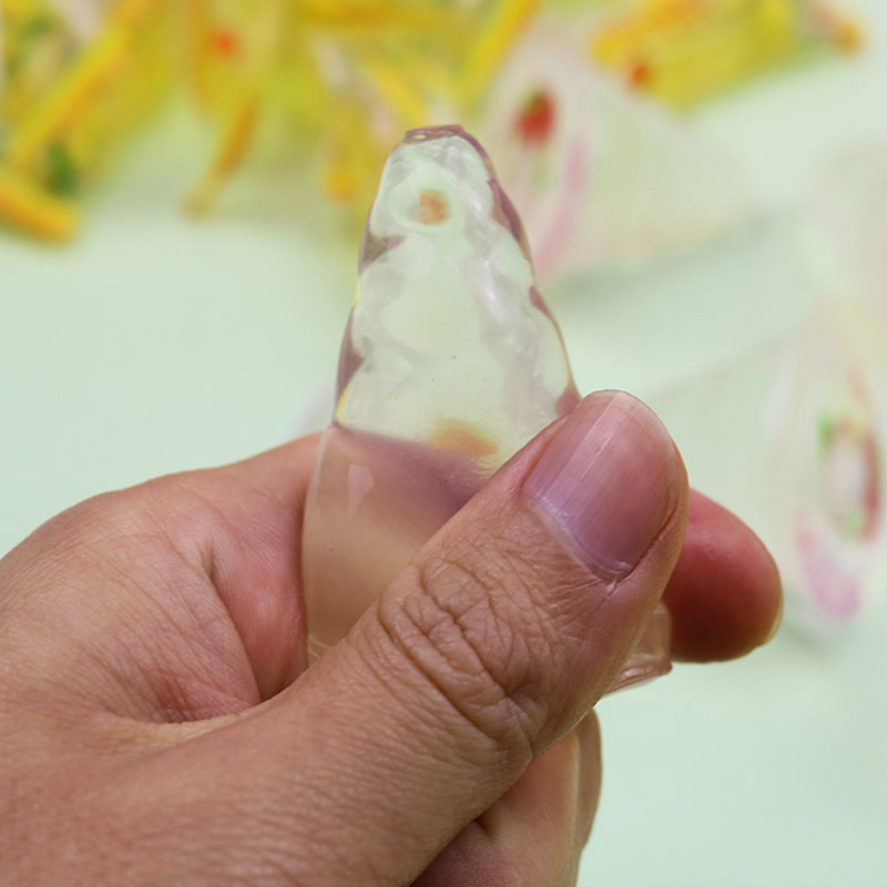 Spiral Jelly Anal Plug, Transparent Flexible Tapered Tip, 5 cm — detail image 4