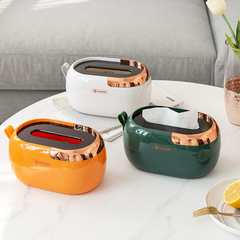 Wall-mounted tissue box, household creative desktop tea table light luxury style high-end spring napkin box