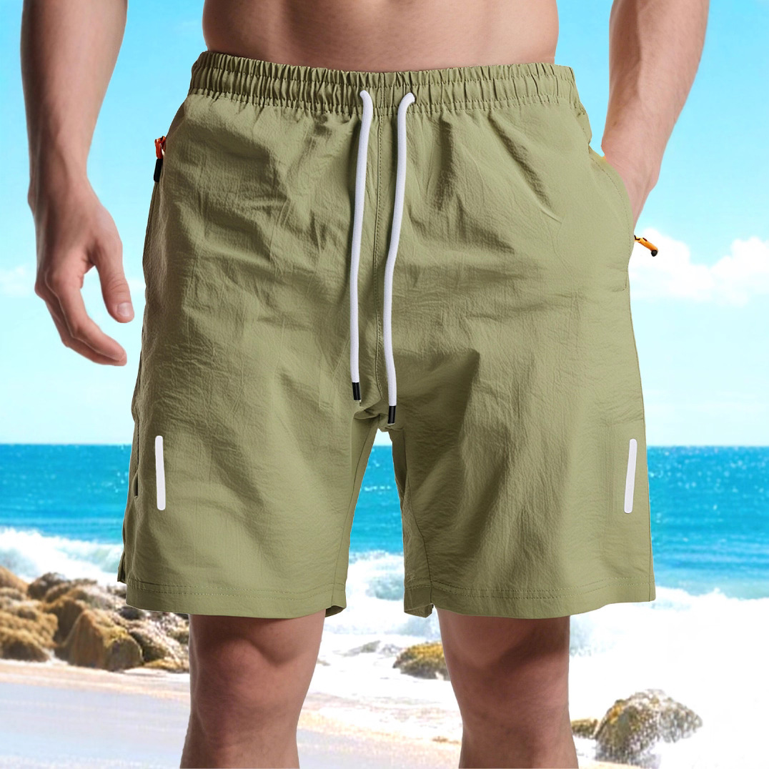 Monochrome Man- Cross-Border European And American Quick-Dry Shorts, Cross-Border Woven Zipper Pocket Tactical Clearance Stock_voghion.com
