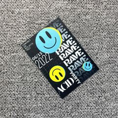 Thin printed fabric DIY colorful smiling face letter English label digital printing heat transfer digital printing clothing accessories