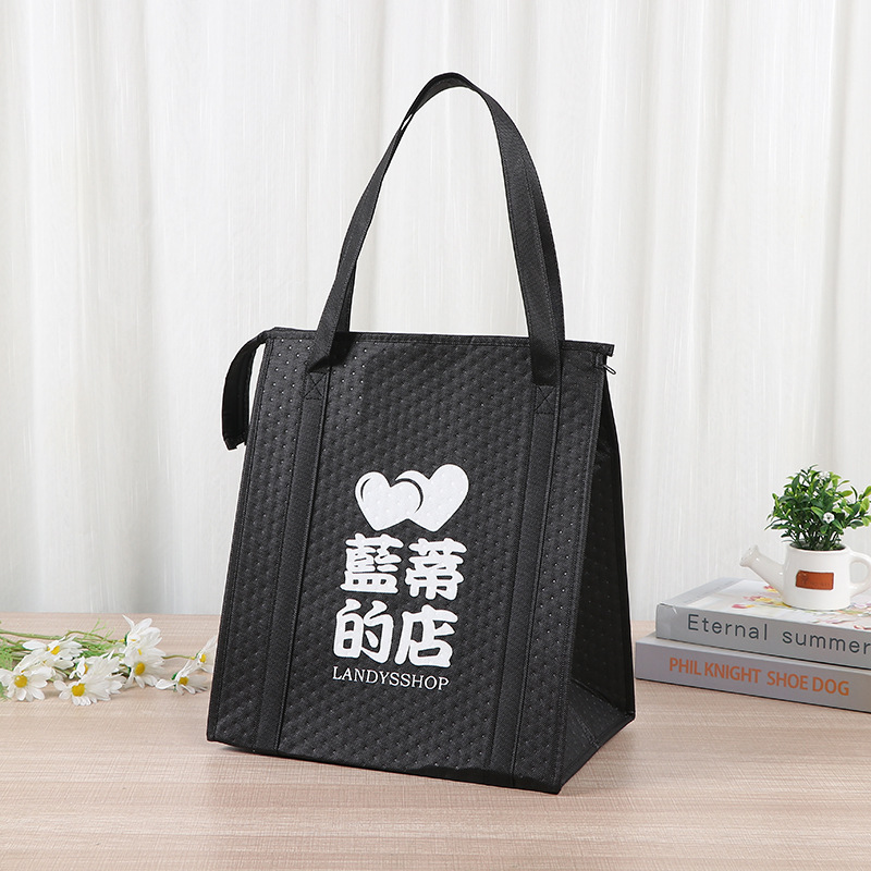 Bolsa de aislamiento térmico para pastel de leche y té, papel de aluminio para frutas y verduras frescas de marisco, bolsa de aislamiento térmico no tejida, bolsa de aislamiento térmico desechable de espesamiento image 6