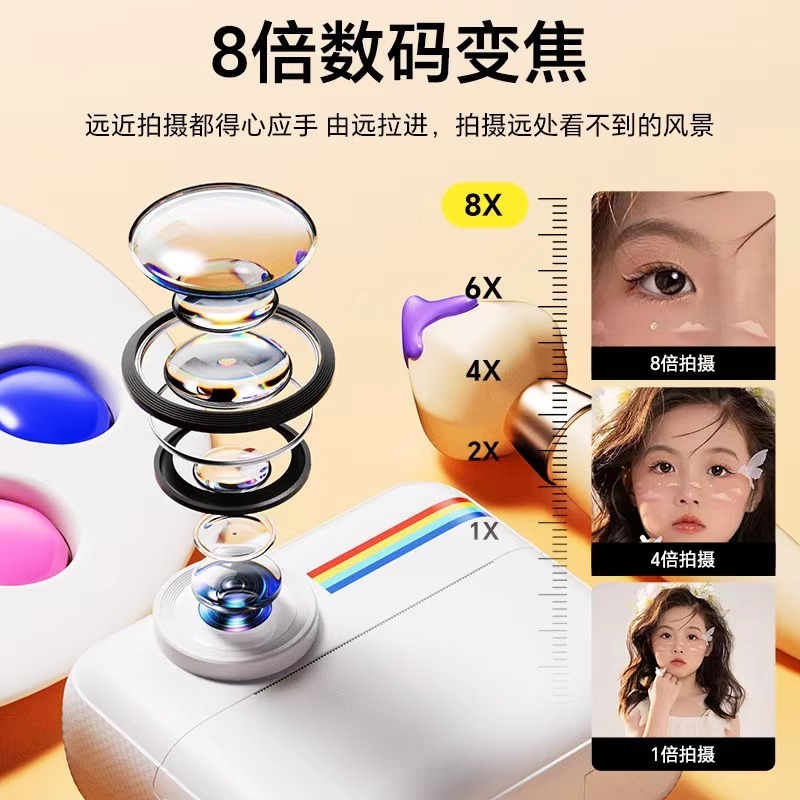 跨境新款拍立得儿童相机彩色打印机拍照录像高清数码热敏打印相机|undefined