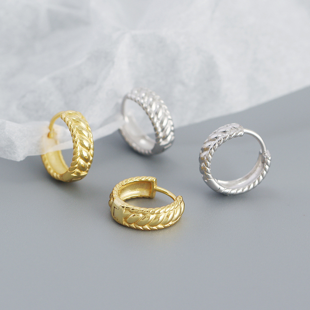 Casual Geometric Sterling Silver Plating Earrings 1 Pair