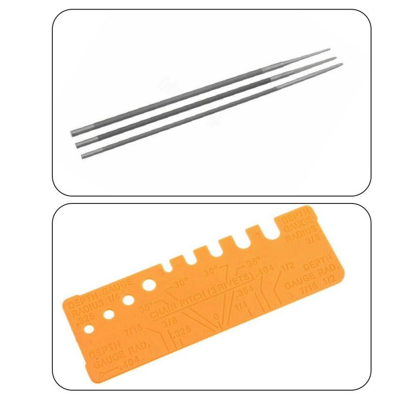 Traje de archivo Sierra de registro de gasolina Sierra eléctrica Sierra de cadena Cadena de sierra Accesorios de cadena de molienda Aleación Bolsa de tela de 10 piezas