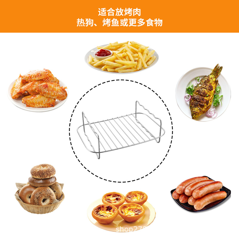 クロスボーダー热い贩売201ステンレス二重グリル蒸し器スポットダブルポットアクセサリー多机能空気フライヤーアクセサリー|undefined