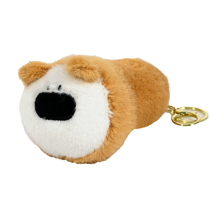 Linterna perro nariz grande cachorro felpa linterna llavero muñeca creativa linterna de felpa luminosa