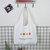 Vest, one-shoulder bag, school bag, retro capacious shopping bag, European style, hand painting, simple and elegant design