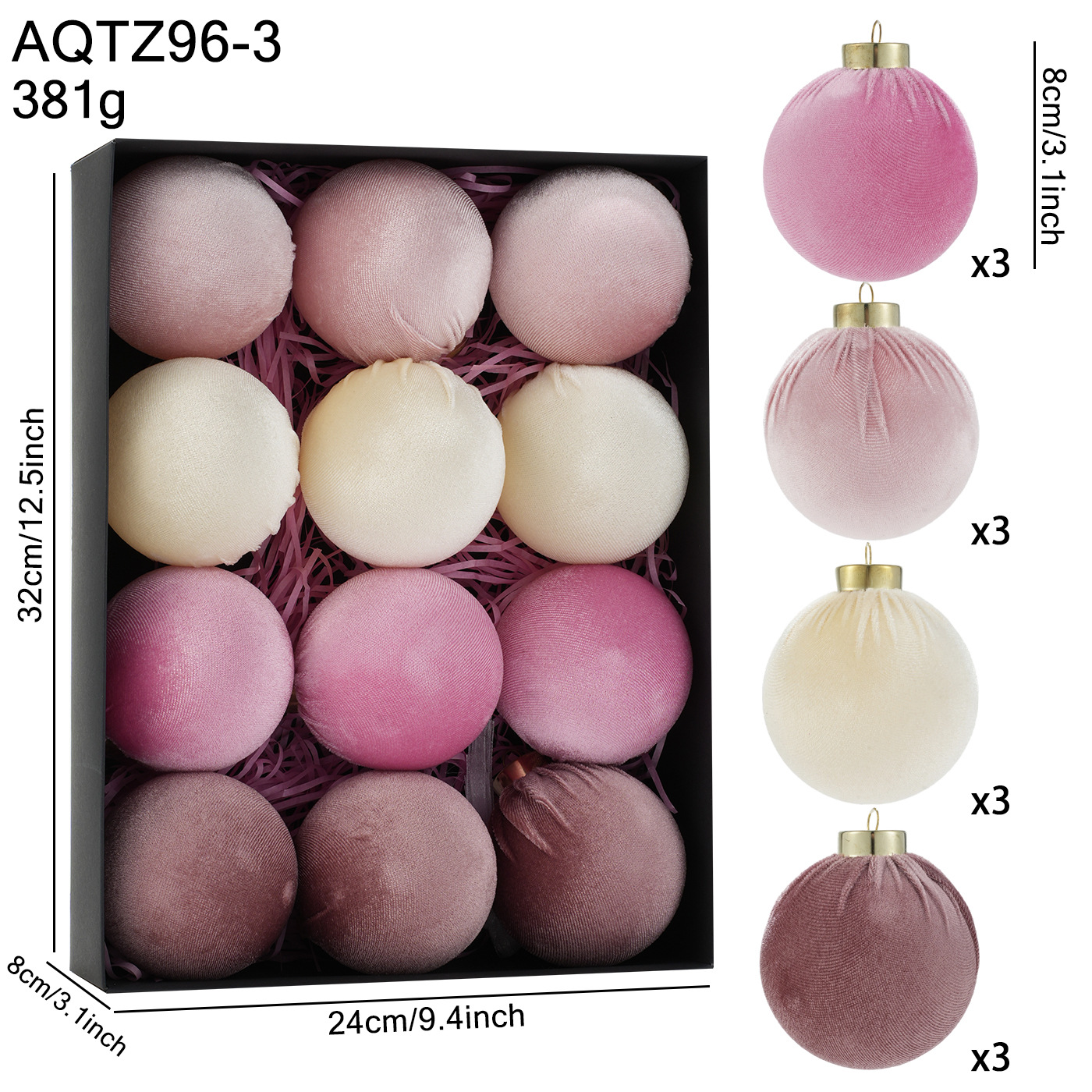 Bolas de tela transfronteriza tela de lana bola de plástico árbol de Navidad decoración colgante colgante decoración de la escena de la bola colgante props image 8