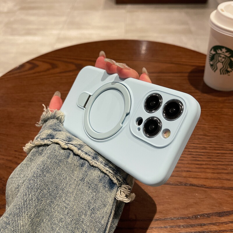 适用iPhone17液态硅胶磁吸支架手机壳苹果16肤感精孔镜头保护套15|undefined