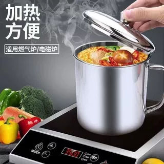 烤梨不锈钢水杯带盖巨无霸茶缸大容量口杯泡面餐杯钵钵鸡串串杯子