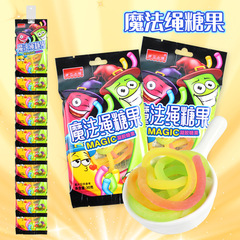 Magic Rope Fruit Flavored Soft Candy Enchanted Rope Colorful Rope Leisure Fun Children's Snacks Small Store Candy Wholesale