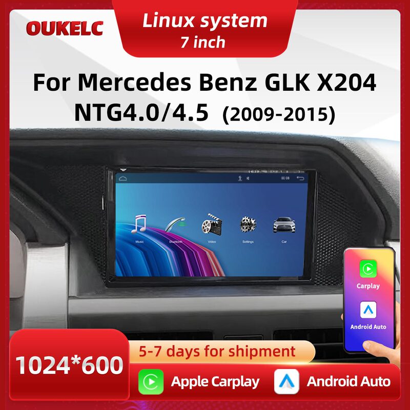 7inch Is Suitable for Mercedes Benz Glk X204 Car Central Control Large Screen Navigation Carplay Player