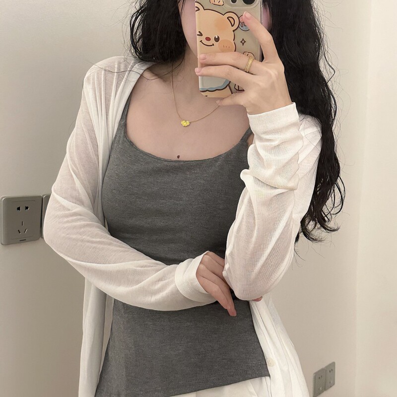 Japanese retro Hong Kong style pure cotton one-piece irregular oblique split camisole comfortable solid color inner top for women Japanese retro Hong Kong style pure cotton one-piece irregular oblique split camisole comfortable solid color inner top for women