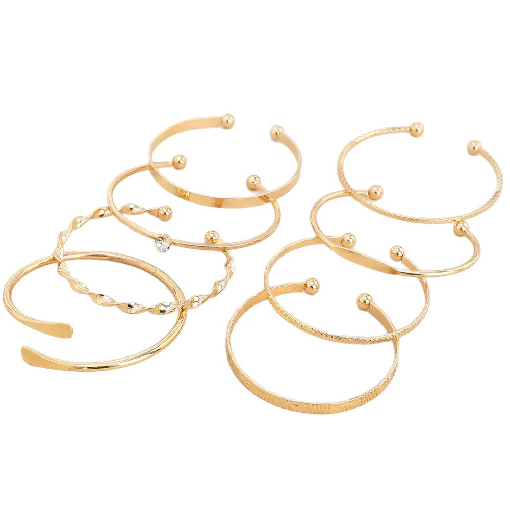 (Граница торговли), металлический набор, творческая геометрическая bracelet, 8 штук, европейский стиль