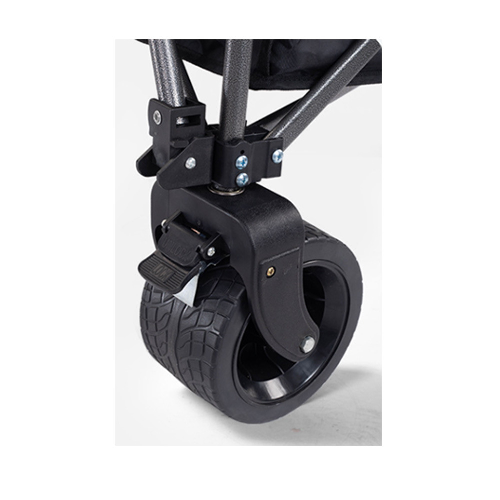 Compact Folding Camping Trolley All Terrain Four Wheel Pull Cart_voghion.com