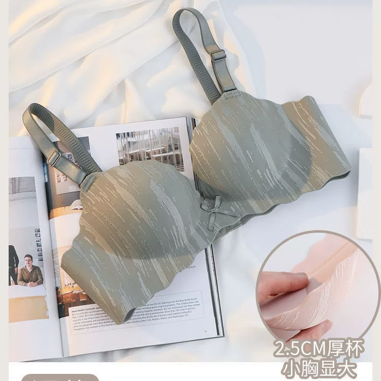 Supporting bra, glossy set, universal sexy underwear, increased thickness