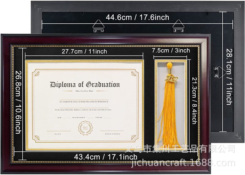 Amazon Cross-Border 11X17 Graduation Certificate Frame and Tassel Certificate Display Frame Gold Edge Photo Frame Decorative Picture Frame Amazon Cross-Border 11X17 Graduation Certificate Frame and Tassel Certificate Display Frame Gold Edge Photo Frame Decorative Picture Frame