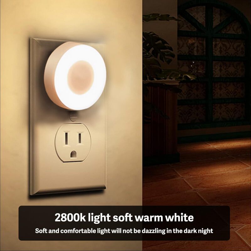 Cross-border LED night light with automatic sensor, plug-in wall lamp, energy-saving, suitable for bedroom, corridor, nursery, and bathroom