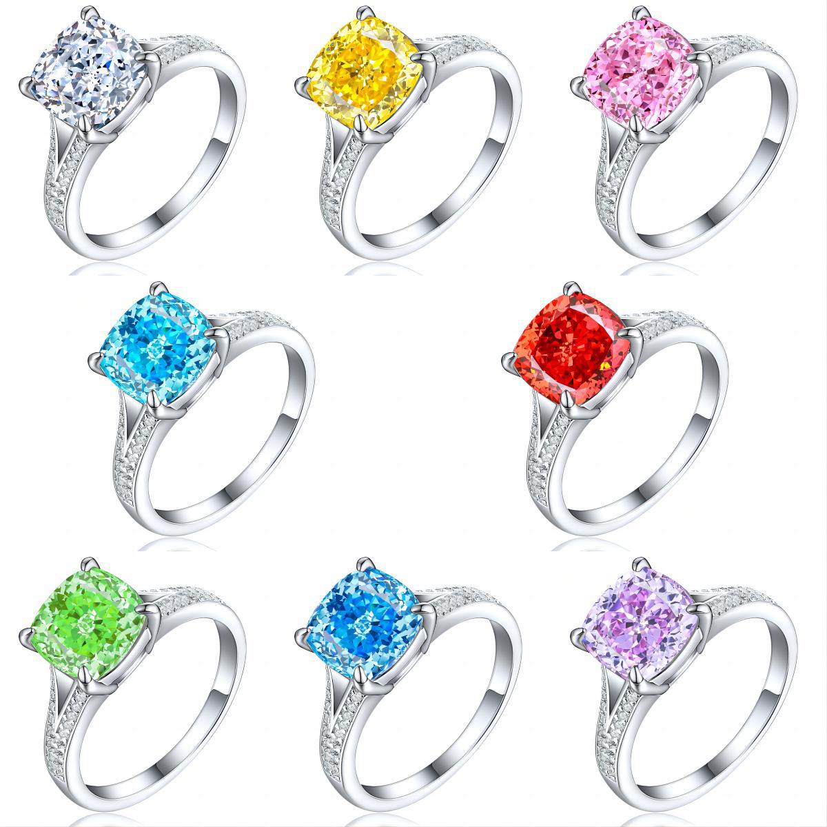 7g Weight High Carbon Diamond Inlay Material Rings Classification 1 Piece Quantity Holiday, Daily Occasion 925 Sterling Silver Material Geometric Pattern Women's Gender Inlay Design Simple Style, Classic Style Style 925 Sterling Silver High Carbon Diamond Geometric Rings 无