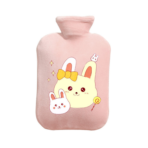 Cute Plush Cartoon Hot Compress Hot Water Bag Water Filling Thick Anti-Burst Hand Warmer for Dorm Foot Warmer Baby