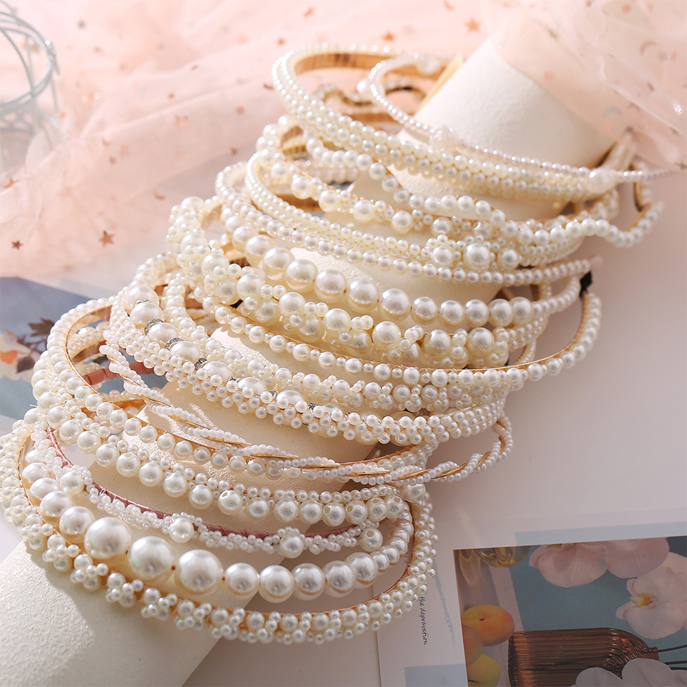 Simple Wave Pearl Headband display picture 4