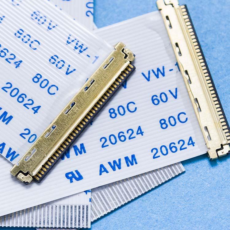 带IPEX金属头EDP排线0.5-30p40p250mm同向fpc/ffc屏线焊接屏线30P