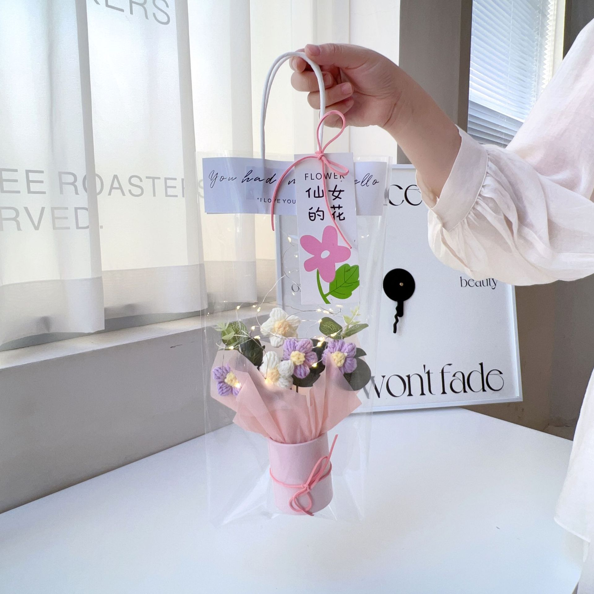 5 퍼프 꽃 보라색