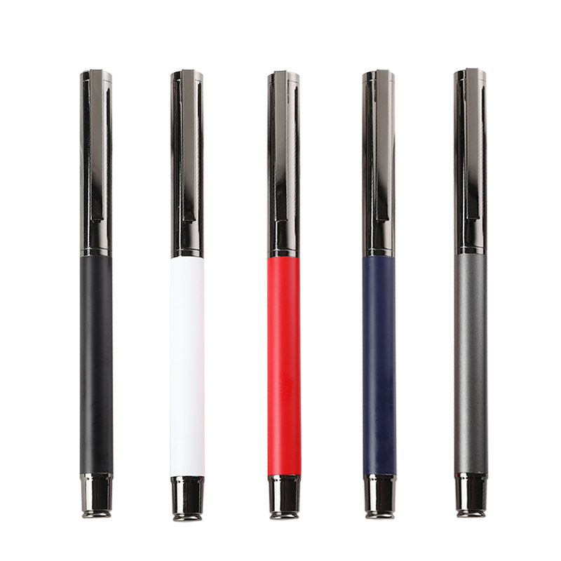 Fabricantes comerciales de metal en stock lápiz de firma mate de alta calidad textura neutra lápiz negro galvanizado lápiz de firma